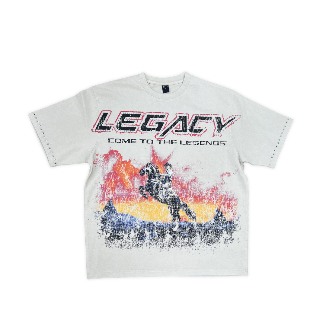 Elite PD Legends graphic tee, front view, men's streetwear