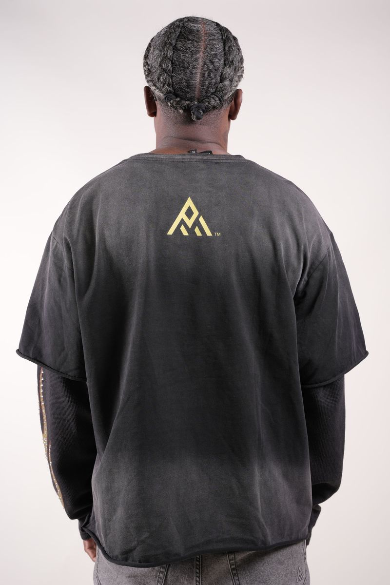 Paper Money 247 Layered Shirt long sleeve tee, alternate angle, men's streetwear