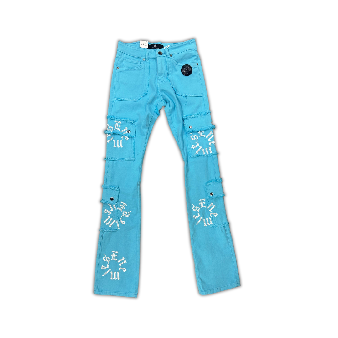 Focus Enemies cargo skinny jeans, front view, men's streetwear