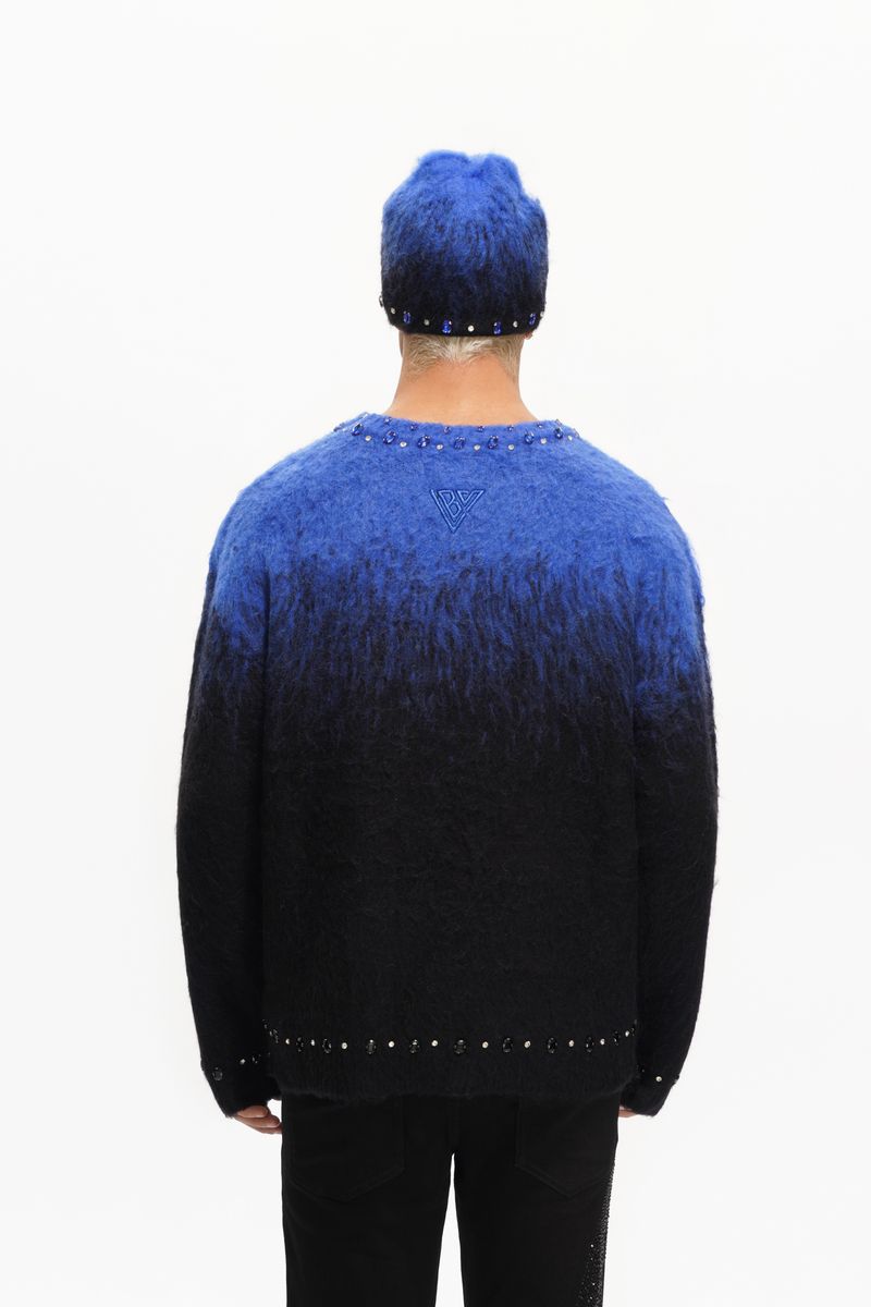 Valabasas Arranged knit sweater, alternate angle, men's streetwear