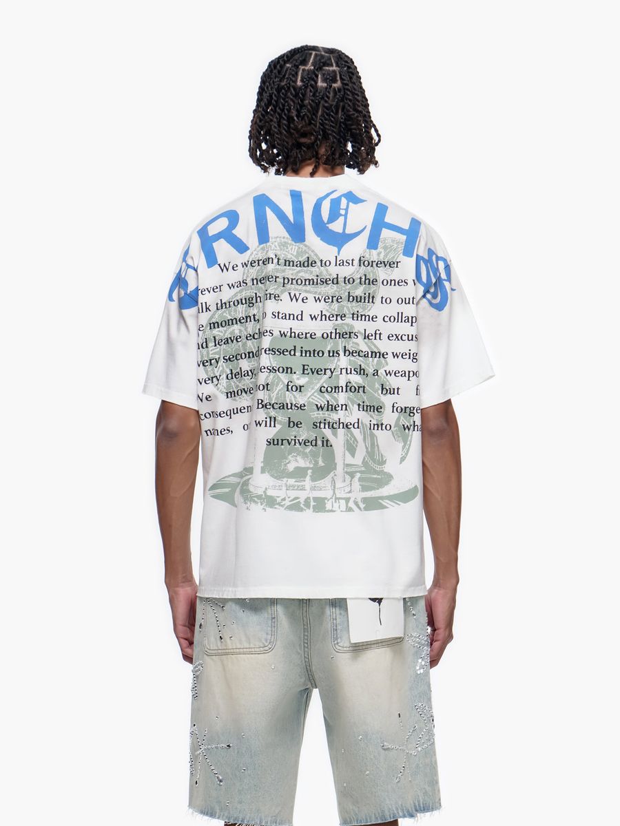TRNCHS Built Against Time graphic tee, alternate angle, men's streetwear