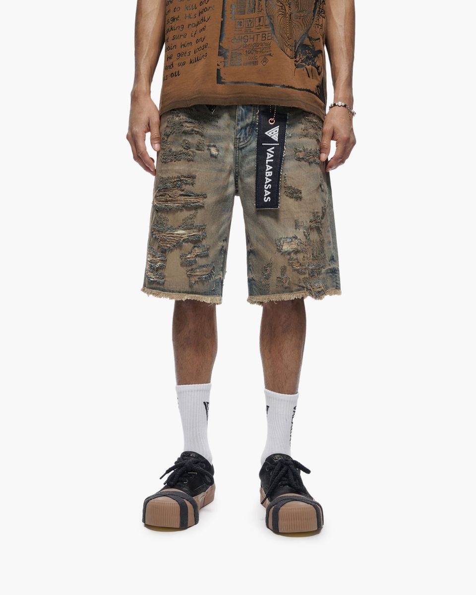Valabasas Clipped shorts, front view, men's streetwear