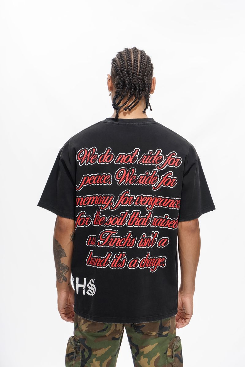 TRNCHS Infantry graphic tee, alternate angle, men's streetwear