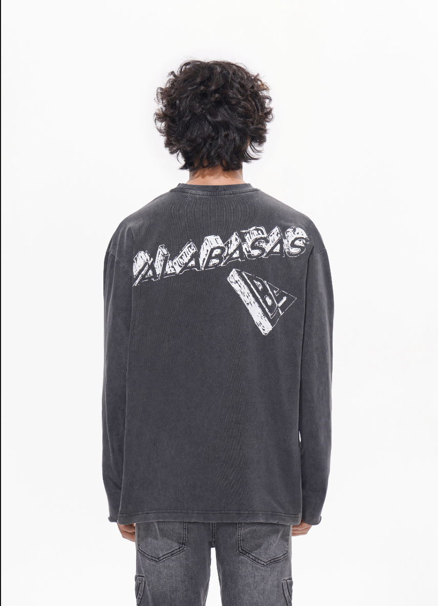 Valabasas Piece long sleeve tee, alternate angle, men's streetwear