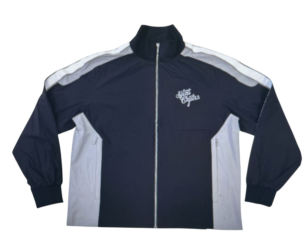 SILNT CHPTRS Starter Black jacket, front view, men's streetwear