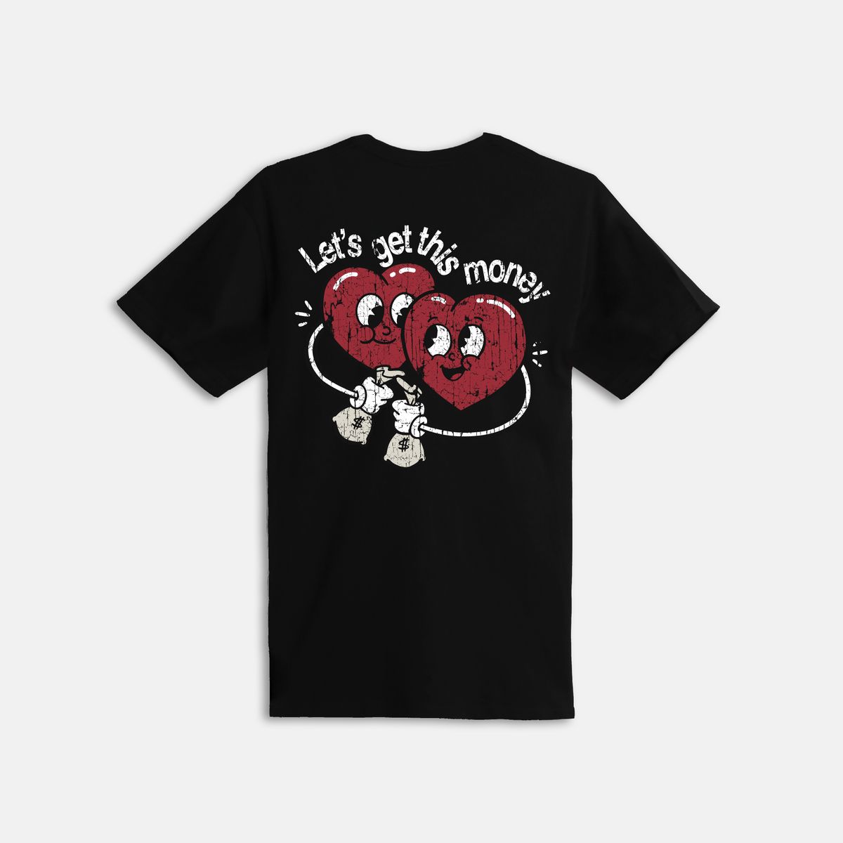 Outrank Let's Get This Money graphic tee, alternate angle, men's streetwear