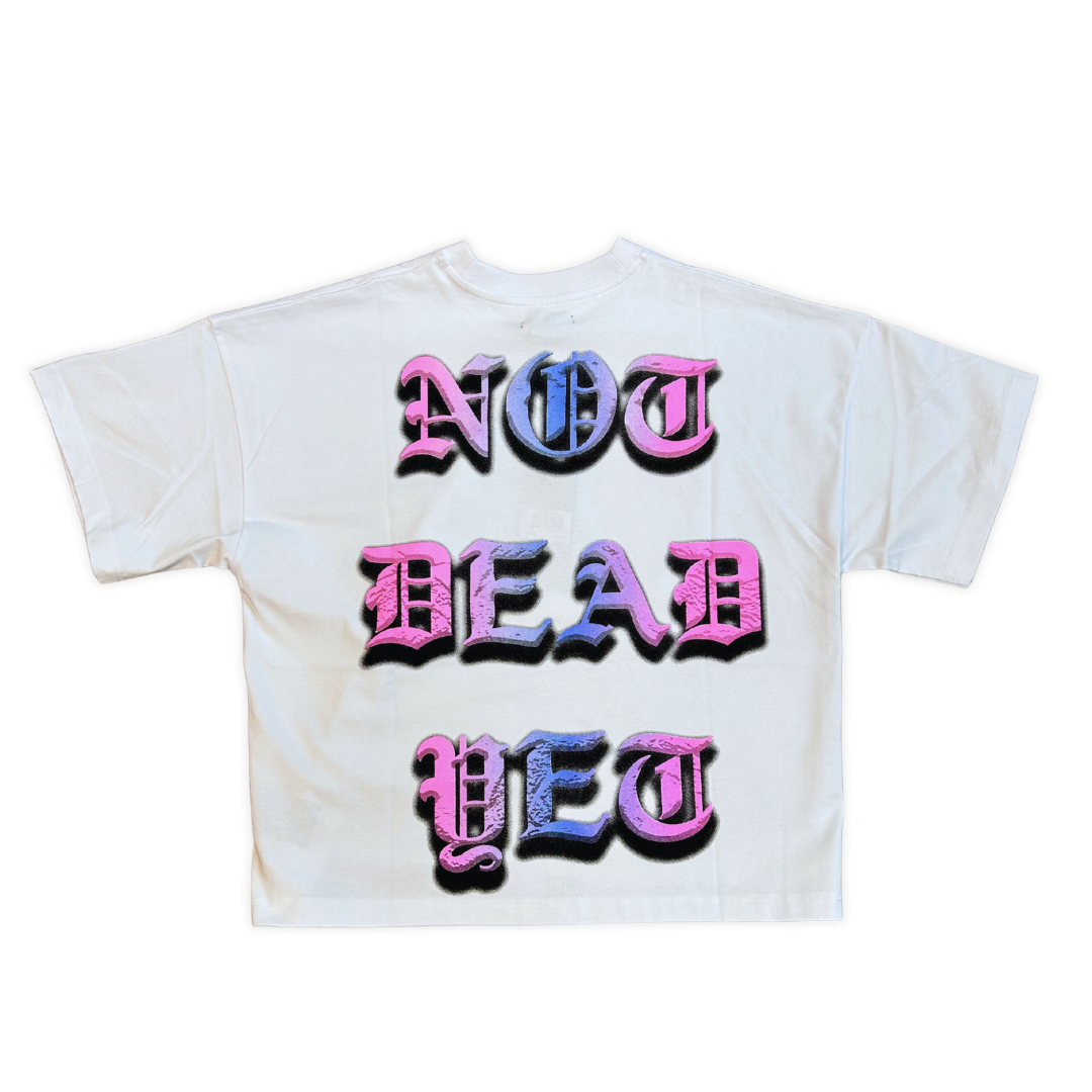 SILNT CHPTRS Not Dead Yet graphic tee, alternate angle, men's streetwear