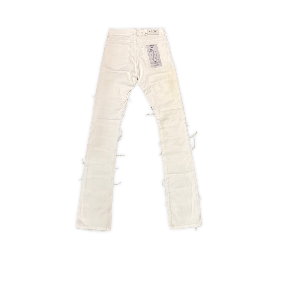 Focus Alabaster stacked jeans, alternate angle, men's streetwear