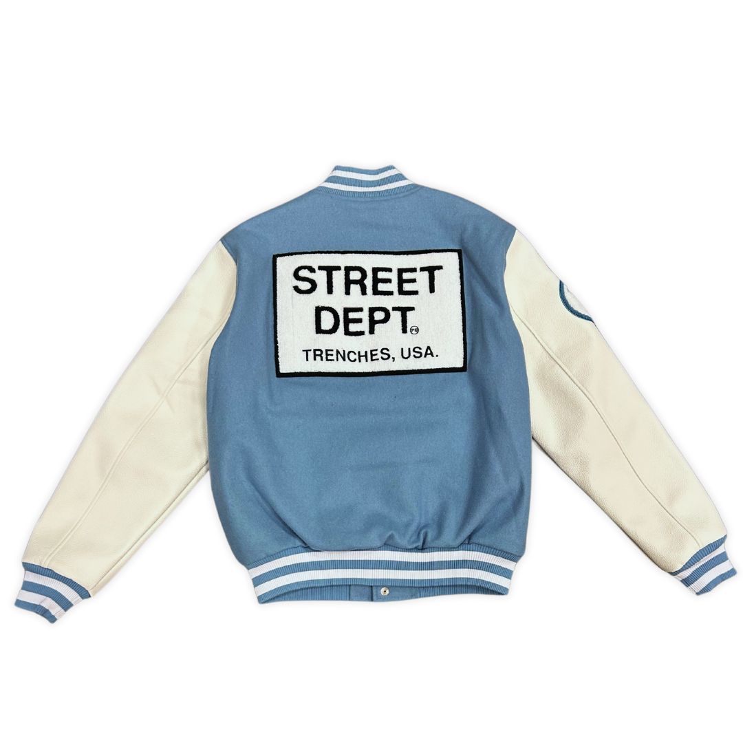 PG Apparel Street Dept - varsity jacket, alternate angle, men's streetwear