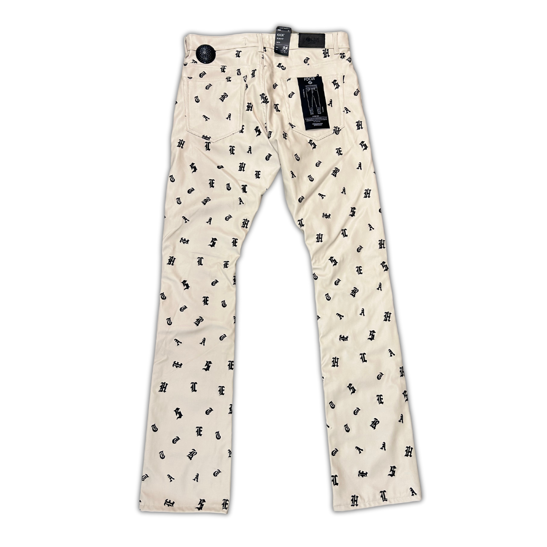 Focus Leather Stacked Pants leather pants, alternate angle, men's streetwear