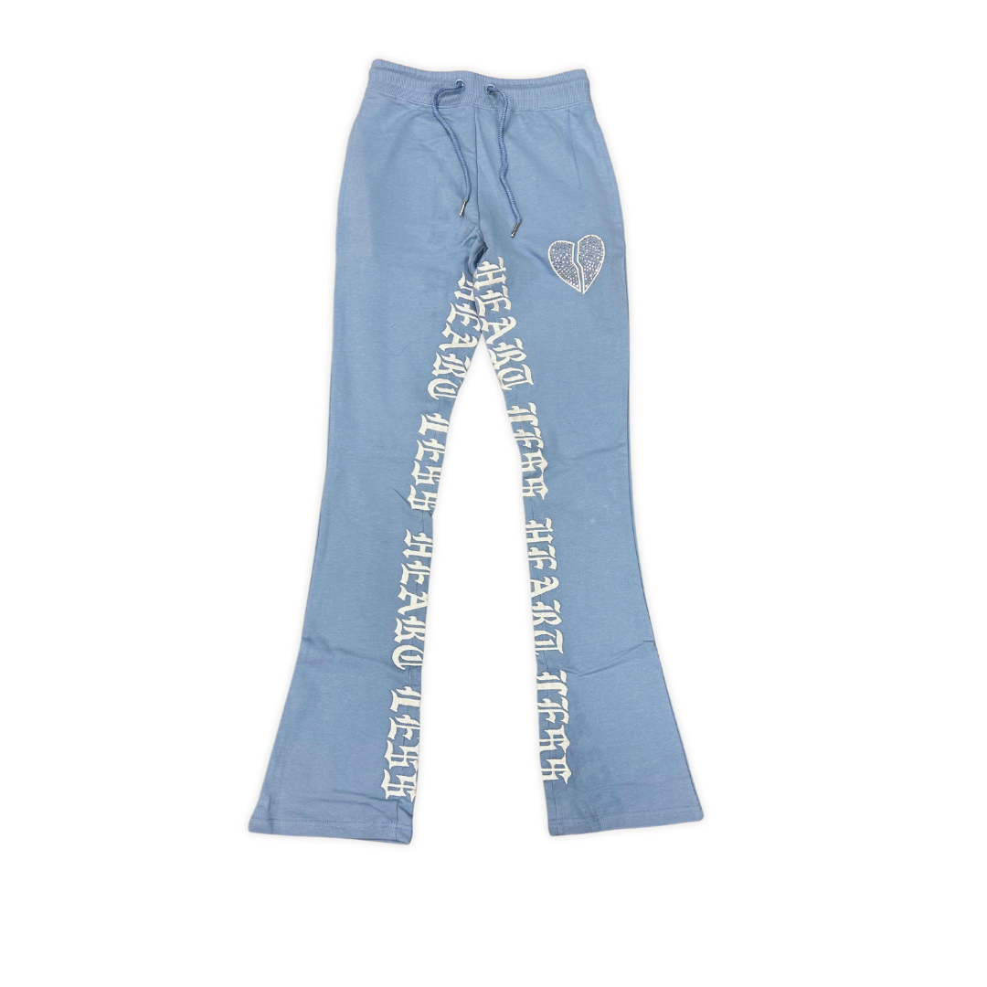 Focus Heartless Stacked sweat pants, front view, men's streetwear