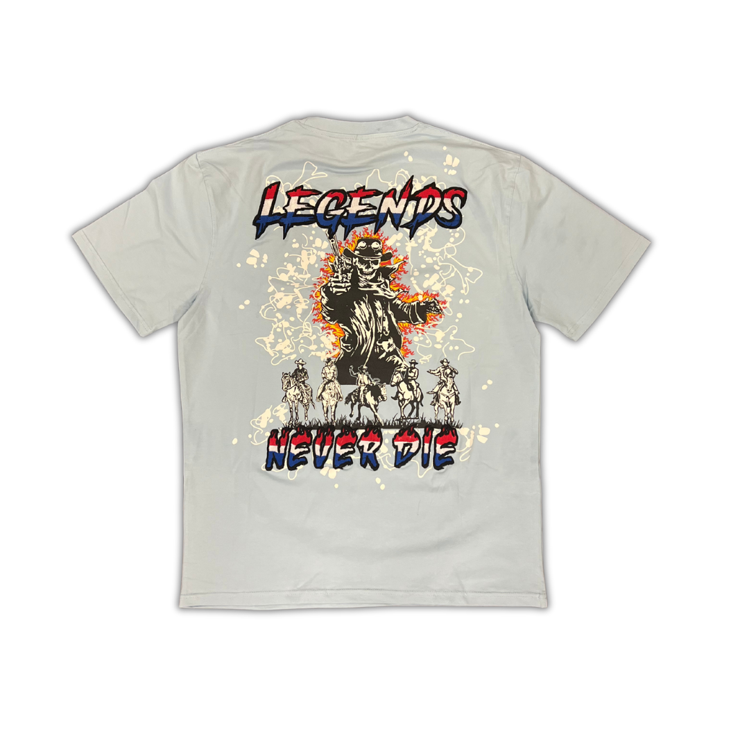 Focus Legends Never Die graphic tee, detail view, men's streetwear