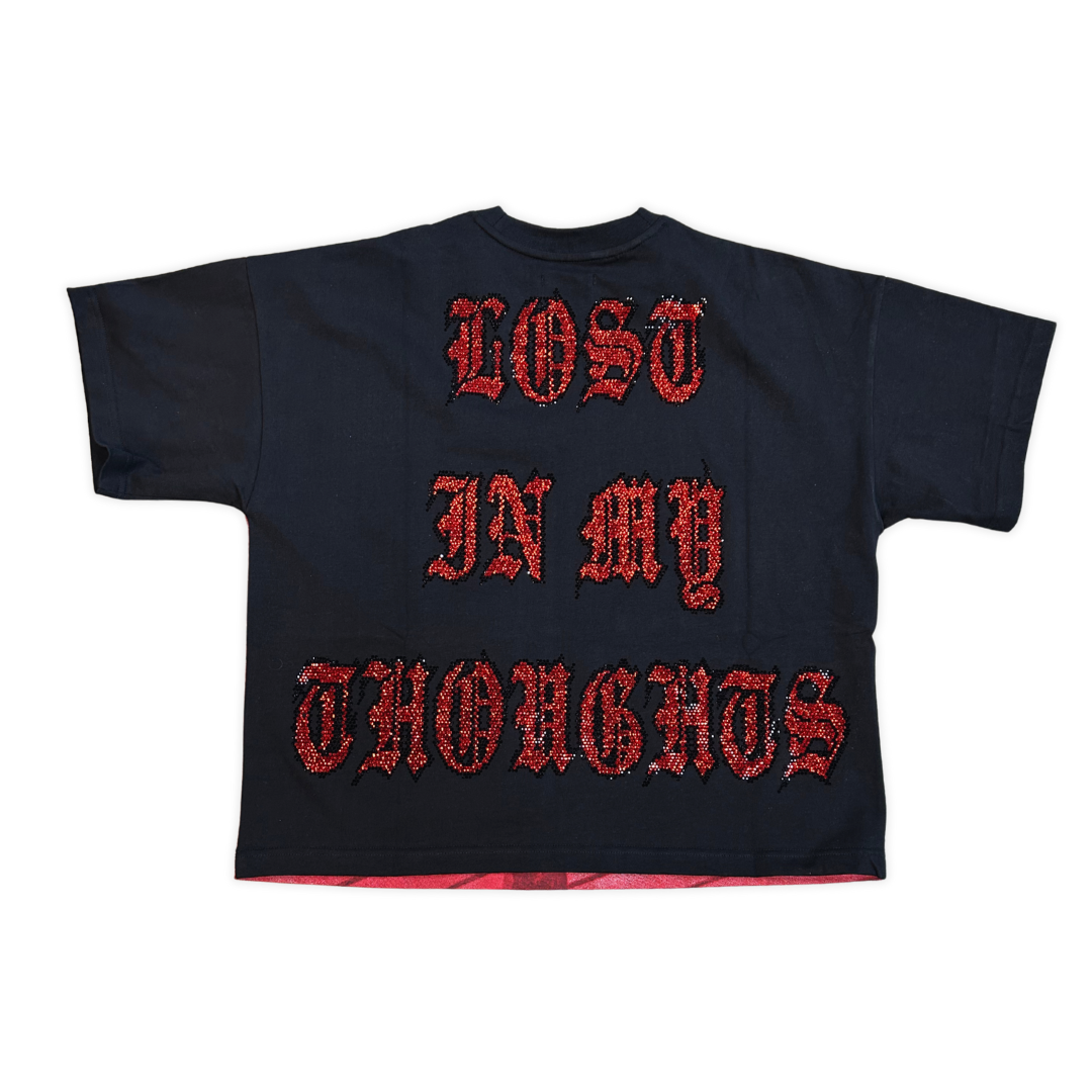 SILNT CHPTRS Lost In Thought graphic tee, alternate angle, men's streetwear