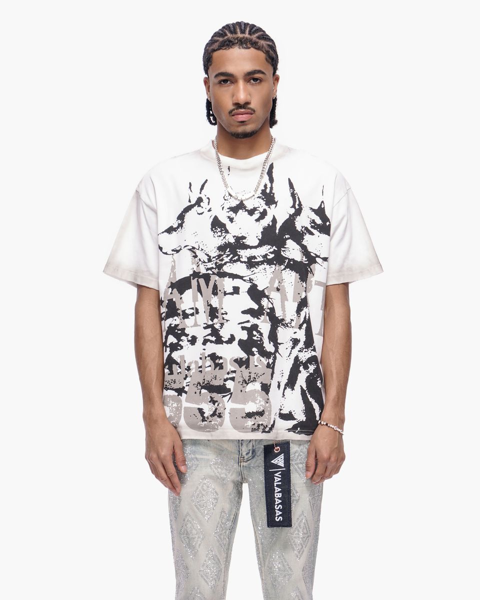 Valabasas Art graphic tee, front view, men's streetwear