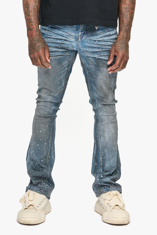 Valabasas 'Astonish" Stacked stacked jeans, front view, men's streetwear