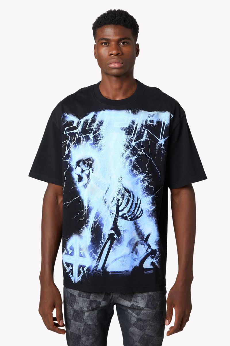 Guapi Black Revived graphic tee, front view, men's streetwear