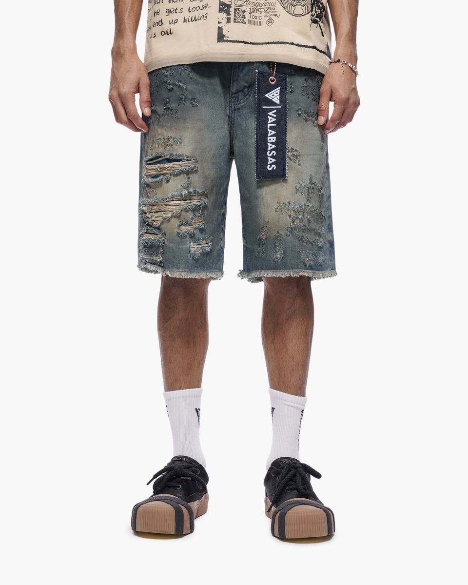 Valabasas Clipped shorts, front view, men's streetwear