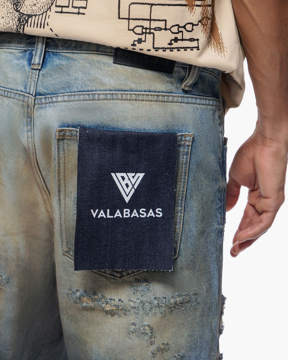 Valabasas Clipped shorts, alternate angle, men's streetwear