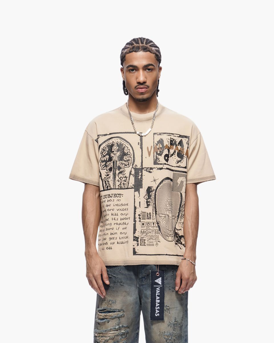 Valabasas Cyber graphic tee, front view, men's streetwear