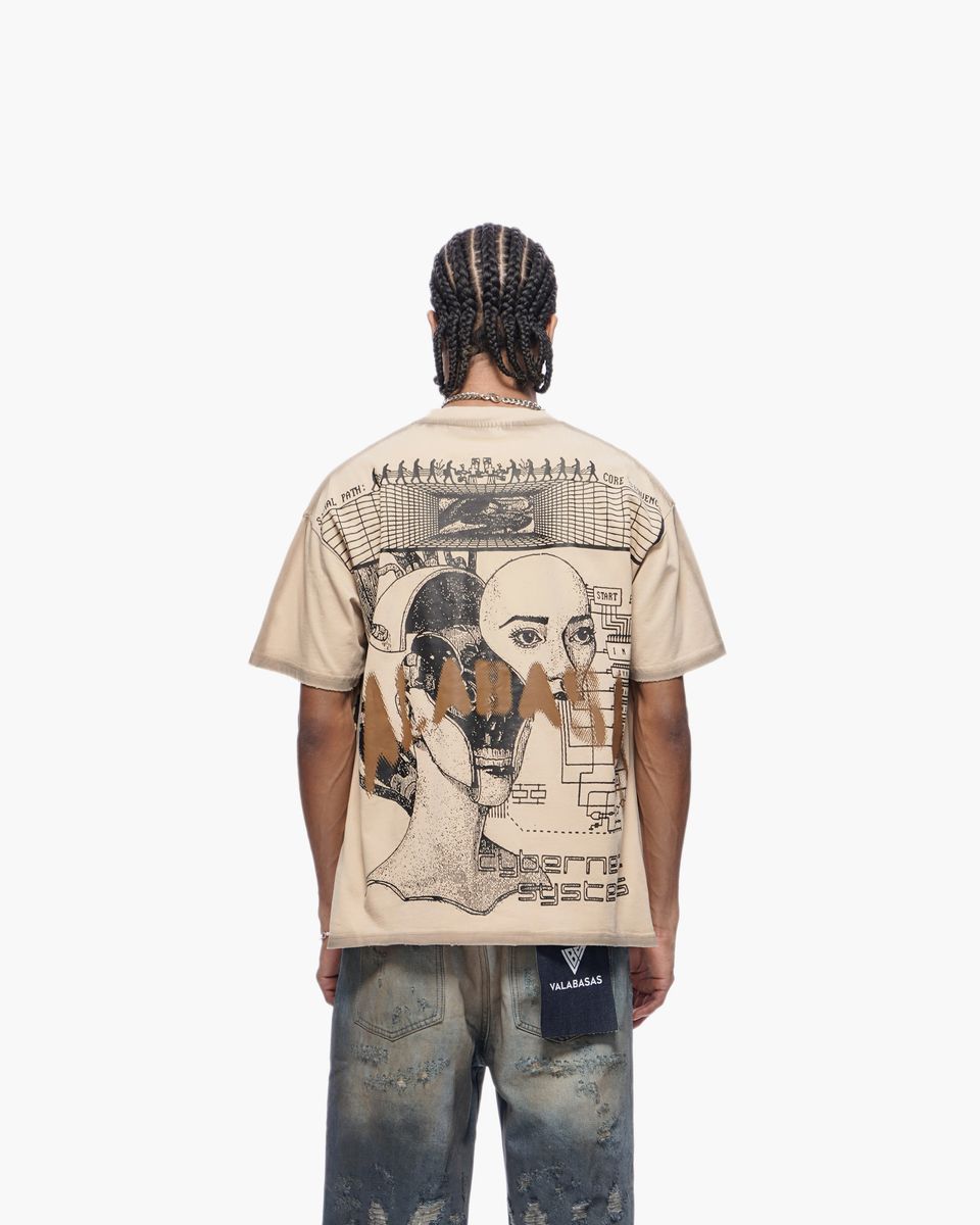 Valabasas Cyber graphic tee, alternate angle, men's streetwear