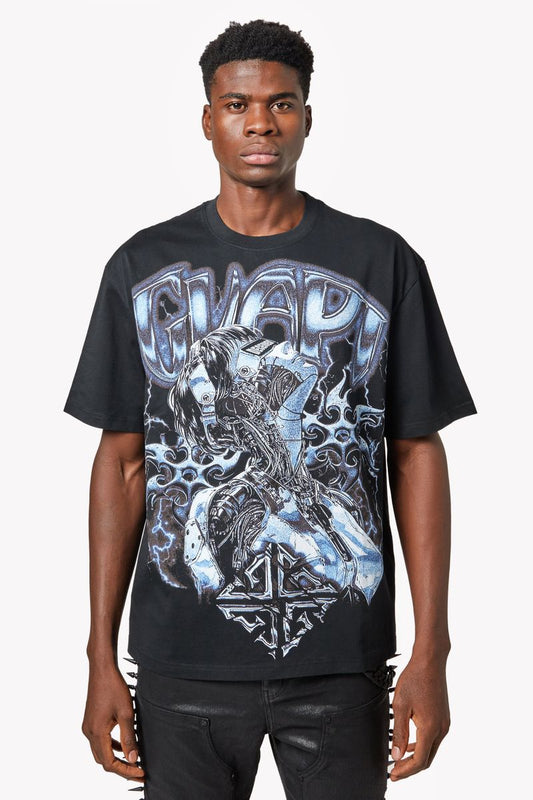 Guapi Deceived graphic tee, front view, men's streetwear