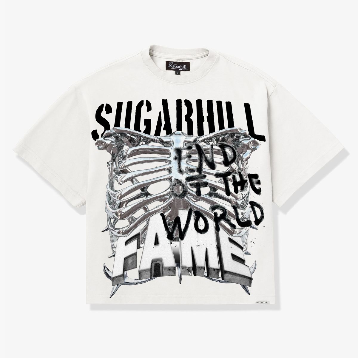 Sugarhill End Of The World graphic tee, front view, men's streetwear