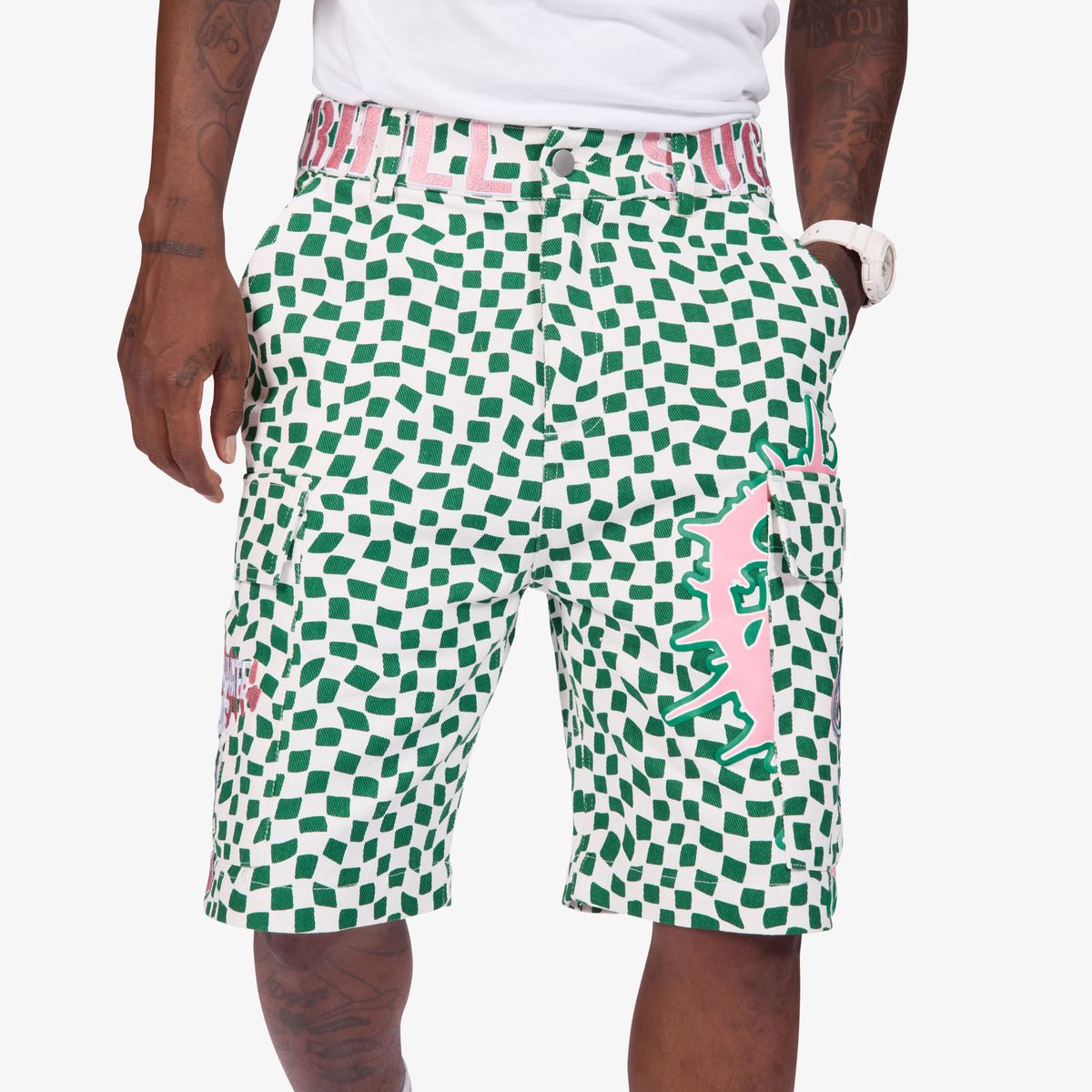 “FLOATING” TWILL SHORTS