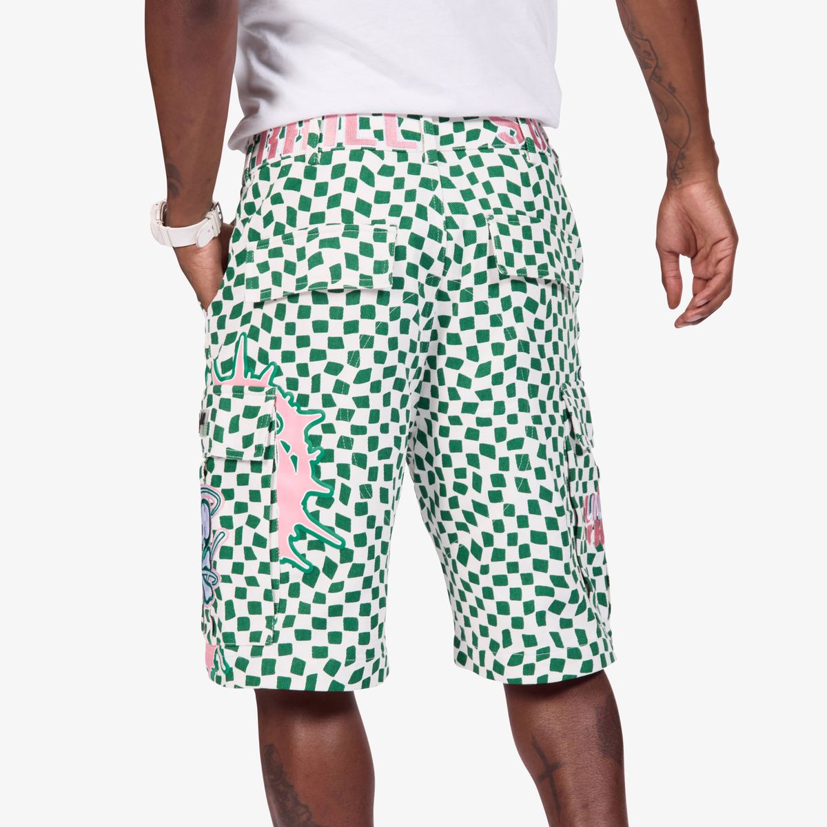 “FLOATING” TWILL SHORTS