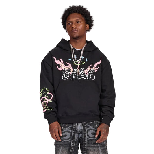 Gala Original Free Entry graphic hoodie, front view, men's streetwear