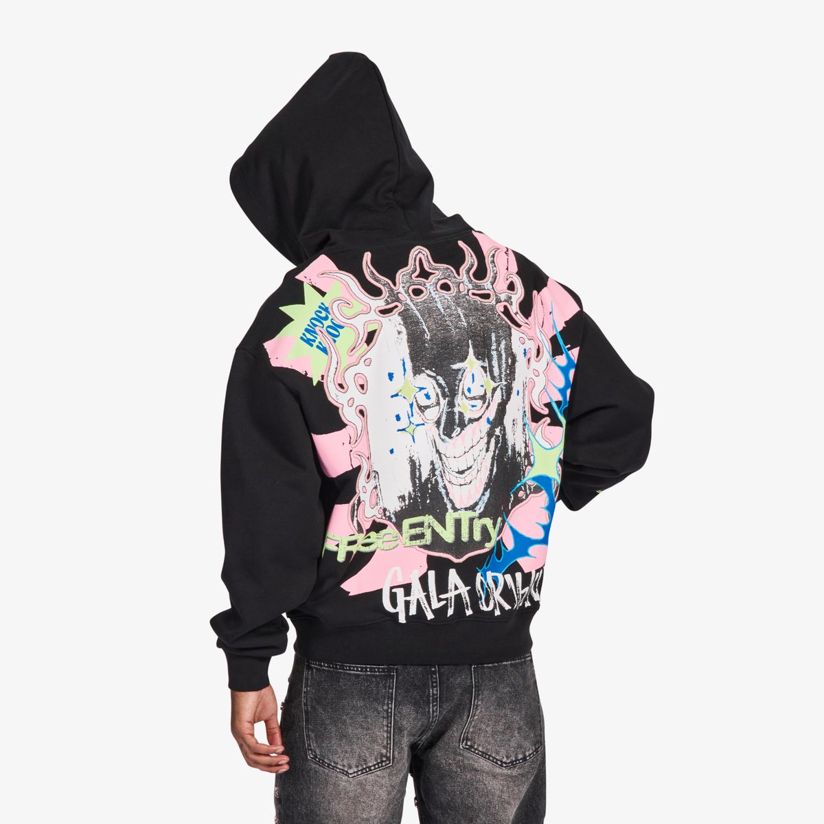 Gala Original Free Entry graphic hoodie, alternate angle, men's streetwear