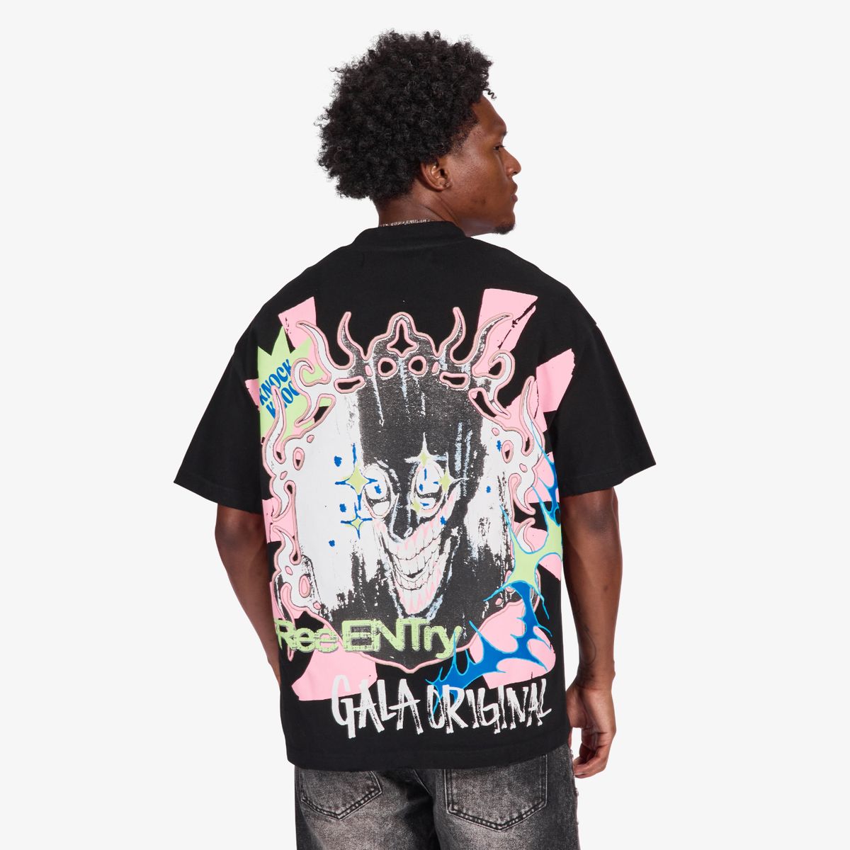 Gala Original Free Entry graphic tee, alternate angle, men's streetwear