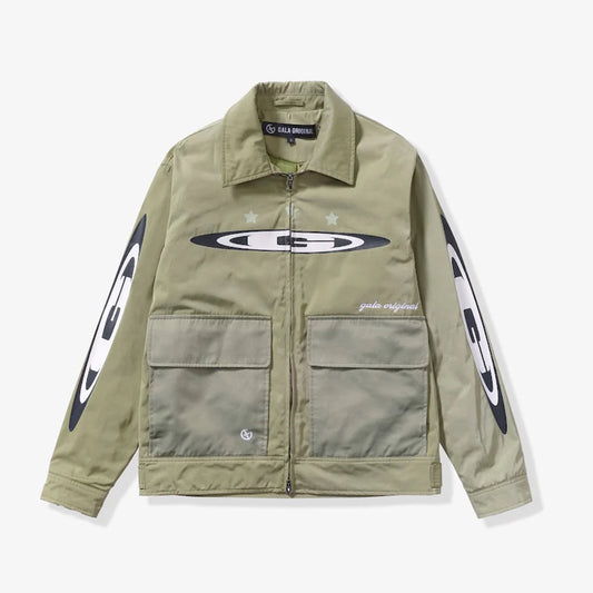 Gala Original Team Star Jacket - olive/army jacket, front view, men's streetwear
