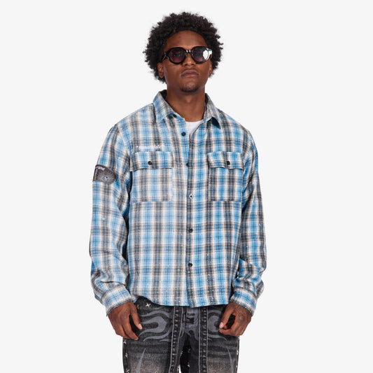 Gala Original Immaculate flannel shirt, front view, men's streetwear