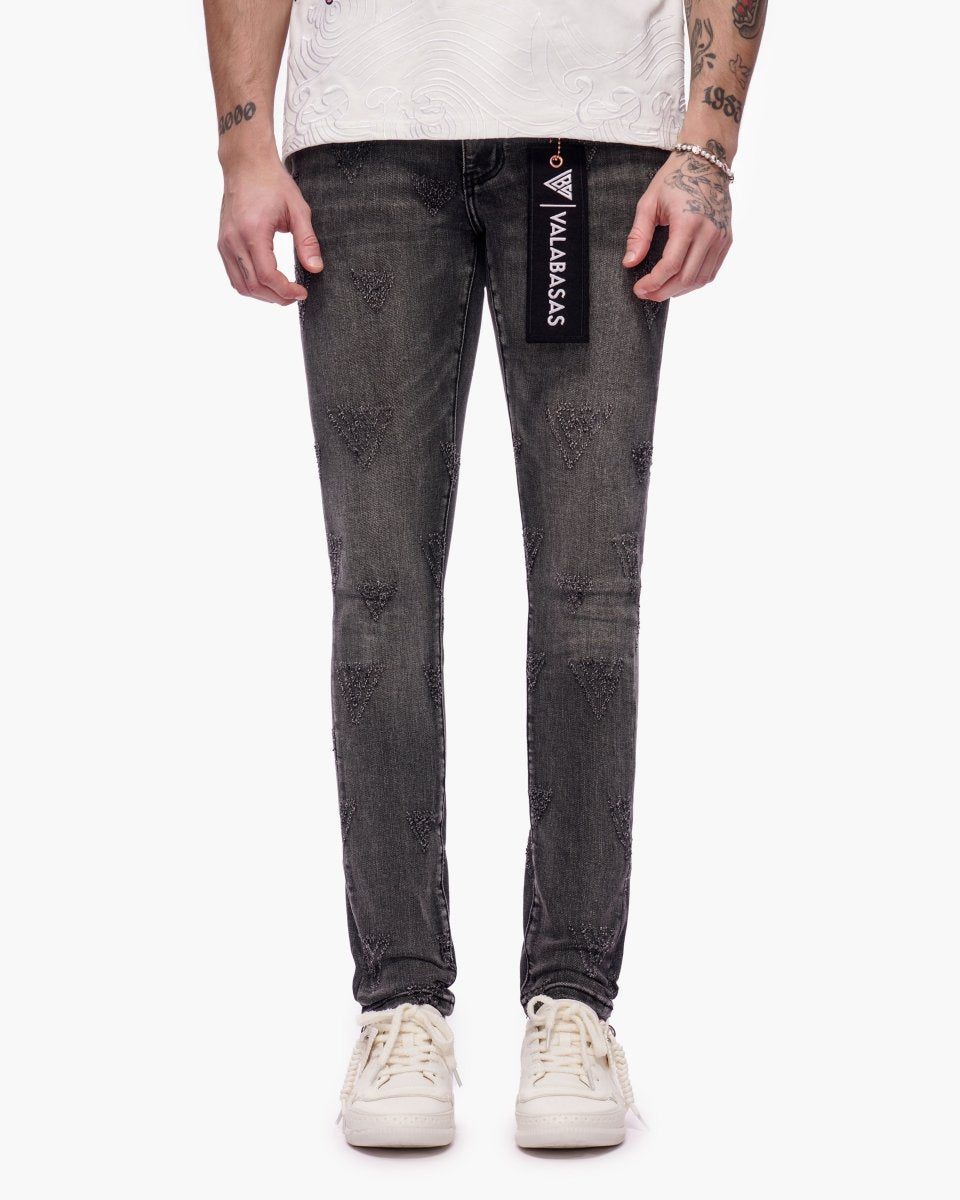 Valabasas Iso Skinny  Jeans stacked jeans, front view, men's streetwear