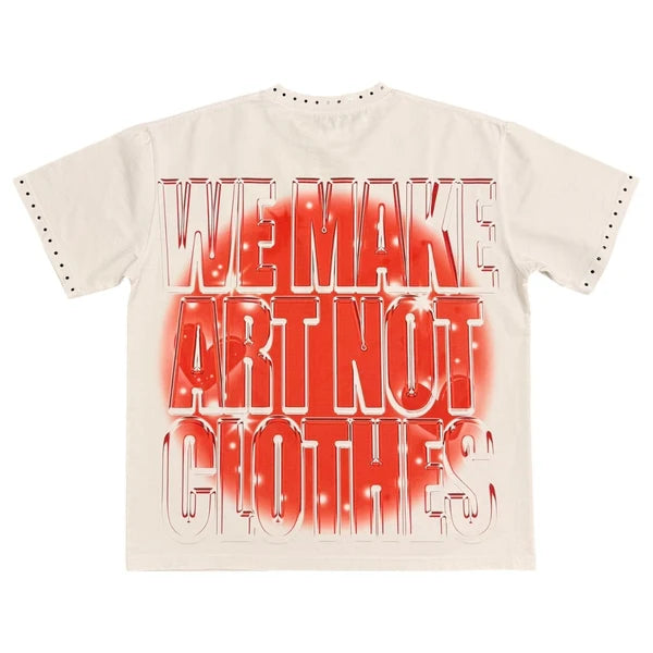 V Tilted Loved White graphic tee, alternate angle, men's streetwear