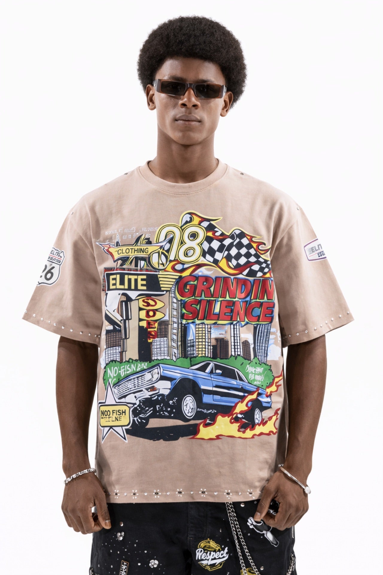 Mayhem Premium Mens Tee Brown — front view