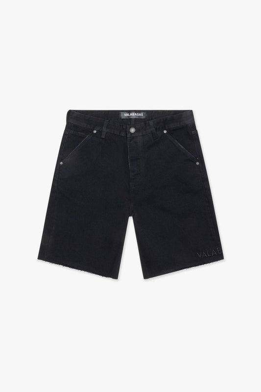 Valabasas Mr.Shorts-BLACK shorts, front view, men's streetwear