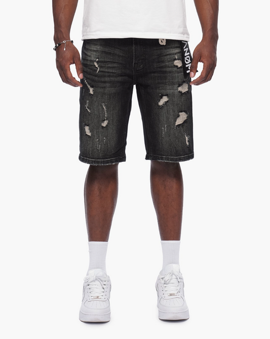 Anom Anom - Scar Shorts - Black / Tan — front view