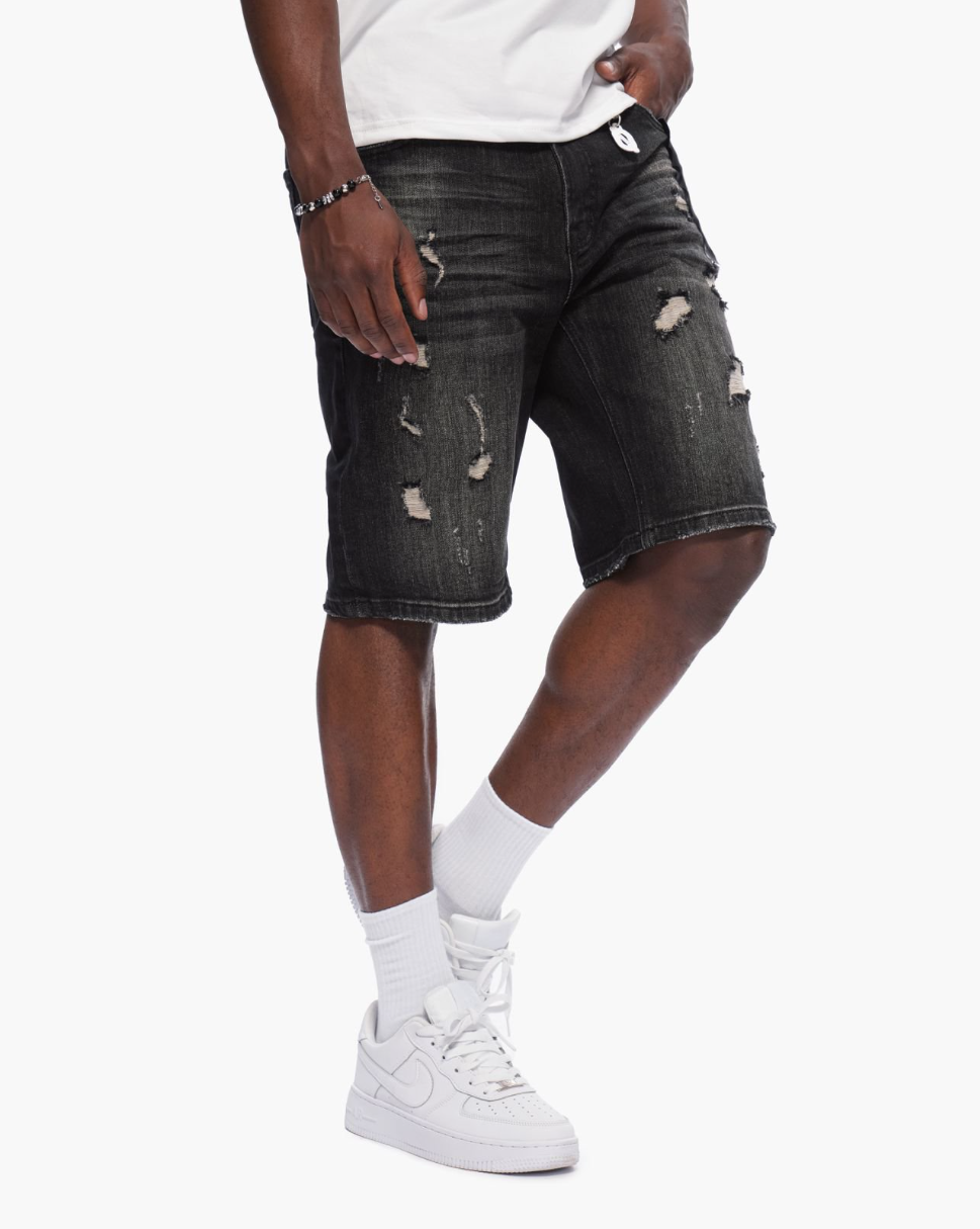 Anom Anom - Scar Shorts - Black / Tan — alternate angle
