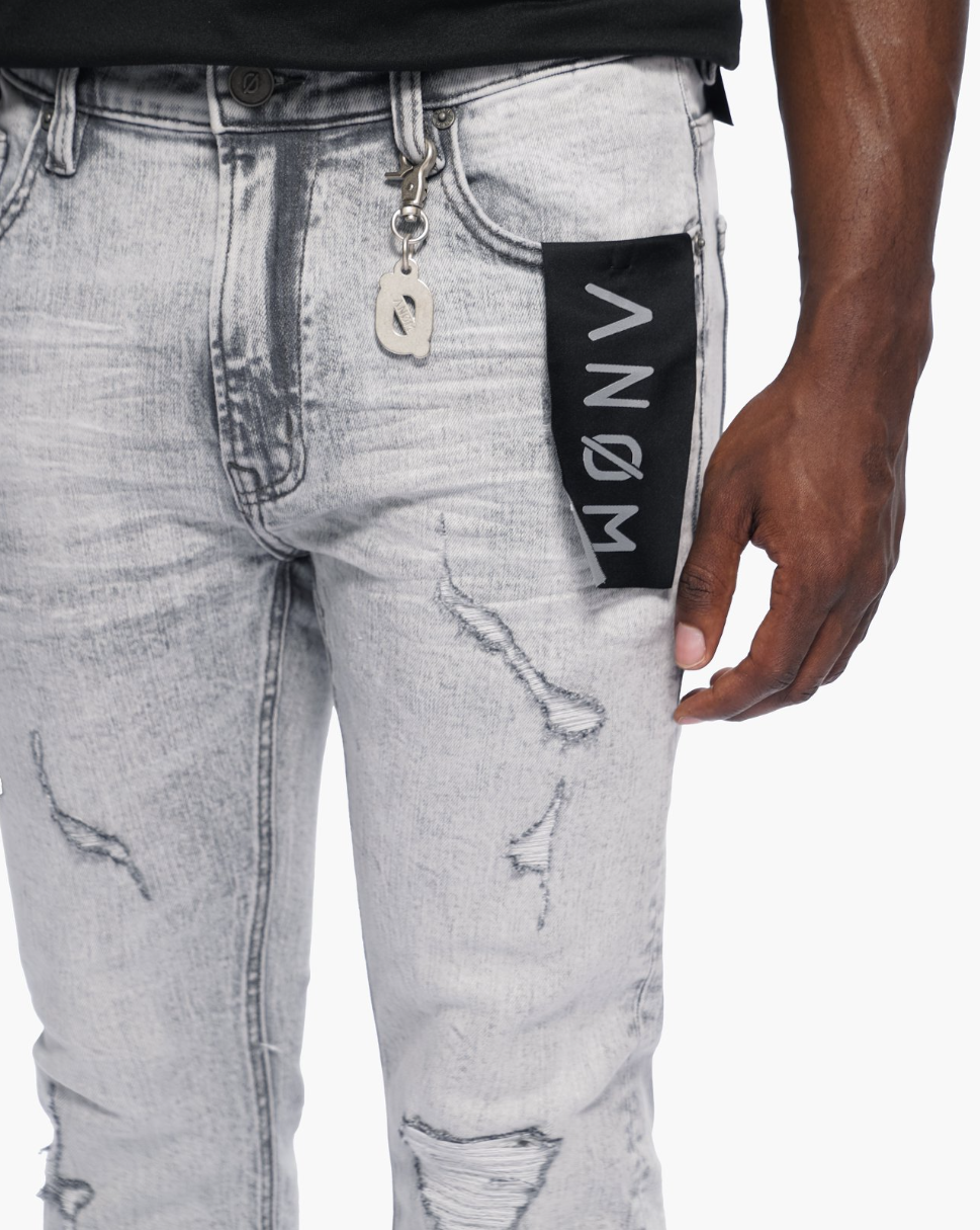 Anom Anom - Vanta Stacked Jeans - Grey — alternate angle