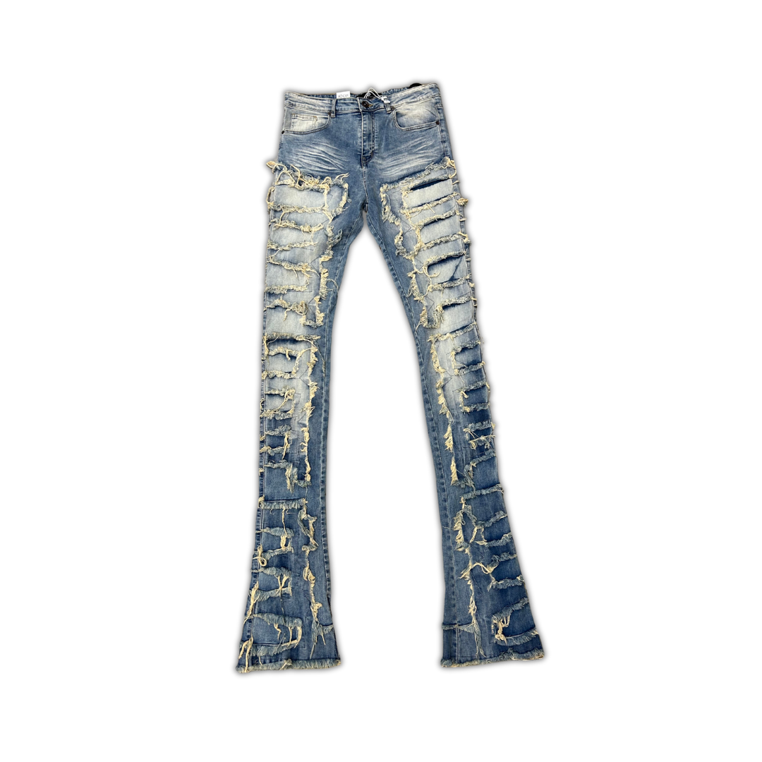 Focus Super stacked jeans, alternate angle, men's streetwear