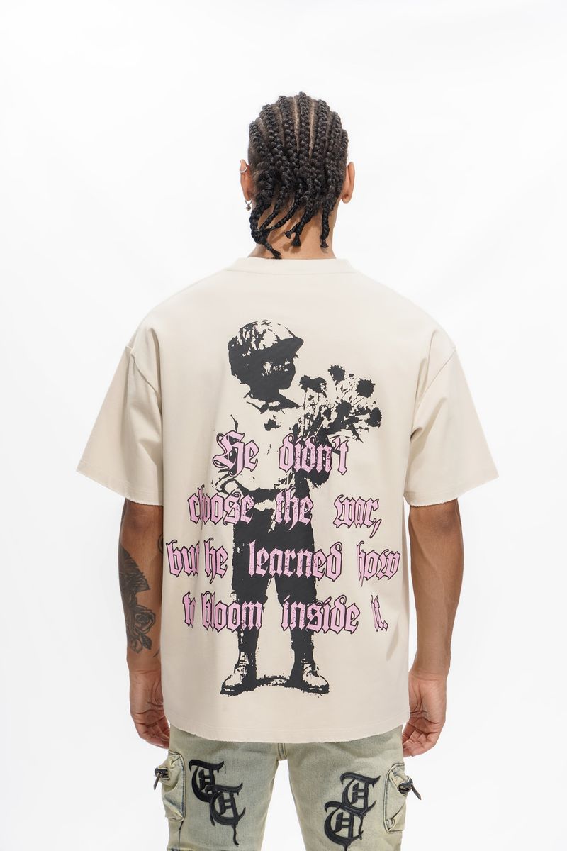 TRNCHS Thorns & Purpose graphic tee, alternate angle, men's streetwear