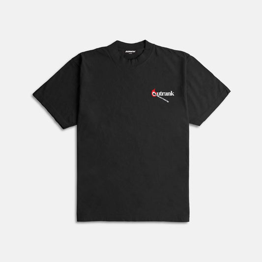 Outrank Match My Energy heavyweight tee, front view, men's streetwear