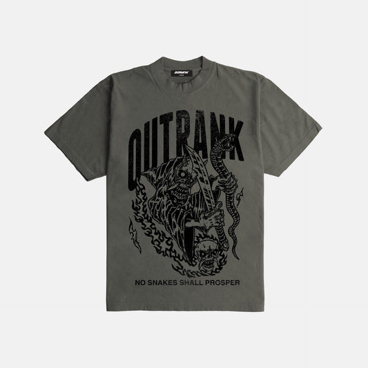 No Snakes Shall Prosper Ultra Heavyweight T-Shirt — front view