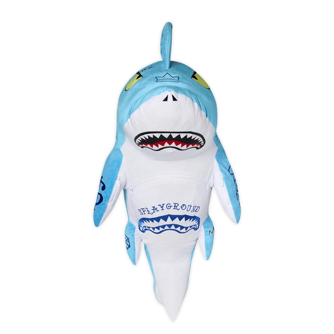 Sprayground Shark backpack, front view, men's streetwear