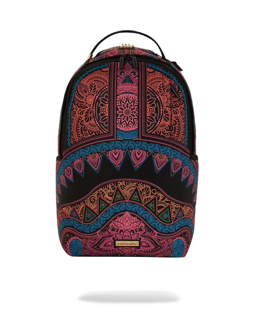 Sprayground Ai Henna Glow Dlxsv backpack, front view, men's streetwear